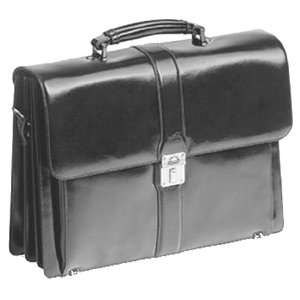   Leather Triple Compartment Briefcase/front Organizer Electronics