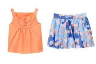 NWT Janie & Jack Seaside Escape Bubble Skirt & Tank Top 2T 3 4 Outfit 