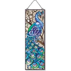 Joan Baker Designs AP201 Peacock Glass Art Panel, 5 by 16 Inch  