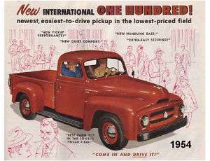 1954 Truck International 100 Refrigerator Magnet  
