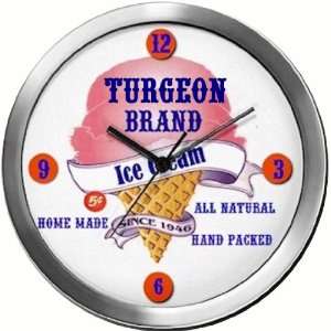  TURGEON 14 Inch Ice Cream Metal Clock Quartz Movement 
