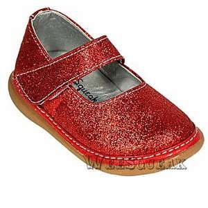    Wee Squeak Baby Toddler Girl Red Sparkle Maryjane Shoes 3 12 Baby