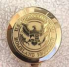 Homeland Security Gold on Gold Mini Seal ID Holder DHS