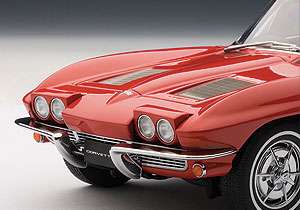 AUTOART 71183 118 1963 CHEVROLET CORVETTE COUPE RED DIECAST MODEL CAR 