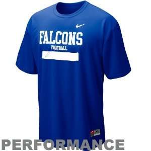 Nike Air Force Falcons Royal Blue Dri FIT Weight Room Performance T 