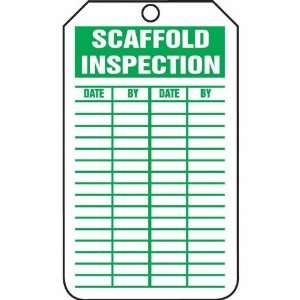 Tag, Scaffold Inspection, 5 7/8 X 3 3/8, RV Plastic  