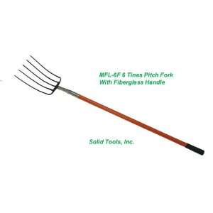   Forged Pitch Fork with Long Fiberglass Handle Patio, Lawn & Garden