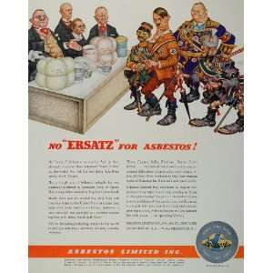 1943 WWII Ad Asbestos Limited NY Johannesburg S.A. WW2   Original 