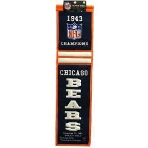   Bears 1943 Wool 8x32 Leatherhead Banner Sports Collectibles