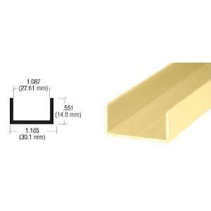  CRL Brite Gold Anodized 1 1/16 Single U Channel by CR 