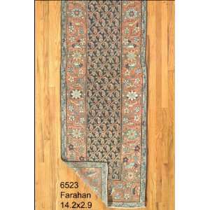  2x14 Hand Knotted Farahan Persian Rug   29x142