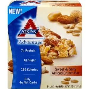  Atkins Advantage  Sweet & Salty Almond Crunch Bars (5 pack 