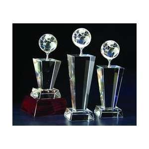  Award C116    Globe Optical Crystal Award/Trophy. Office 