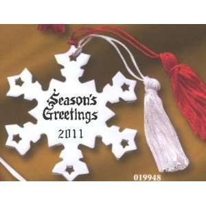  Seasons Greetings 2011 Metal Snowflake Ornament 