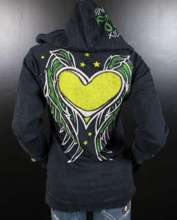 Womens Affliction SINFUL HOODIE TRACK JACKET SUPERFLY Stones & Wings 