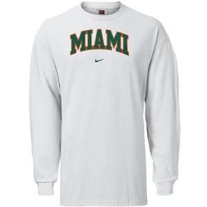  Nike Miami Hurricanes White College Classic Long Sleeve T 