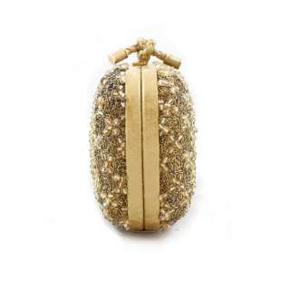 Bottega Veneta Gold Beaded Mini Clutch  Authentic  