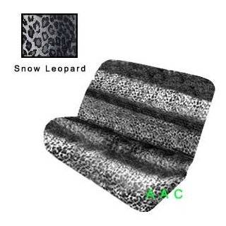 Universal fit Animal Print Bench Seat Cover   Snow Leopard