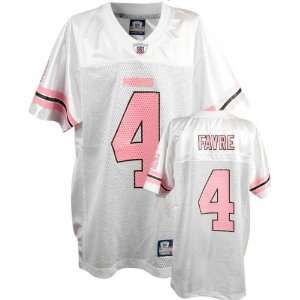  Brett Favre Pink Reebok NFL Girls 7 16 Replica Green Bay 