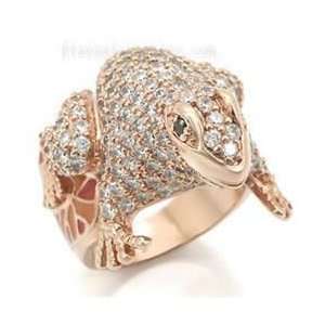 Jewelry   Rose Gold Frog CZ Animal Ring SZ 5 Jewelry