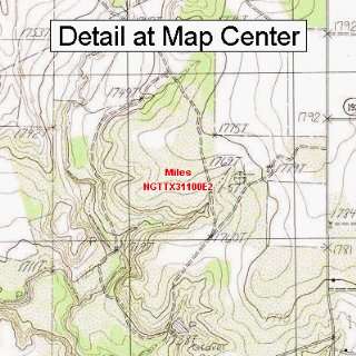  USGS Topographic Quadrangle Map   Miles, Texas (Folded 