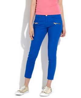 Kingfisher Blue (Blue) Blue Lemon Zip Trousers  239466143  New Look