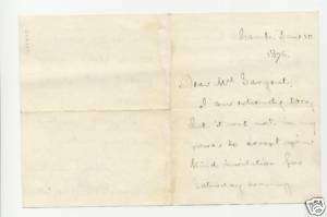 Henry Wadsworth Longfellow   1876 ALS letter signature  