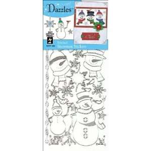  Dazzles Stickers, Silver Stitched Snowmen Arts, Crafts & Sewing