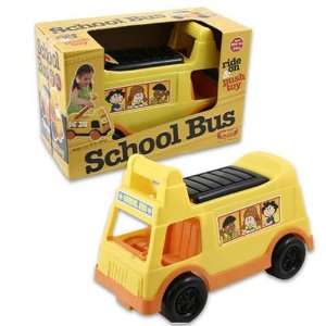    School Bus Ride On Push Toy with Storage Case Pack 6 Toys & Games