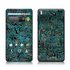  Music Notes Design Protective Skin Decal Sticker for Motorola Droid 