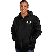 Pro Line Green Bay Packers Woven Dobby Tonal Plaid Jacket    
