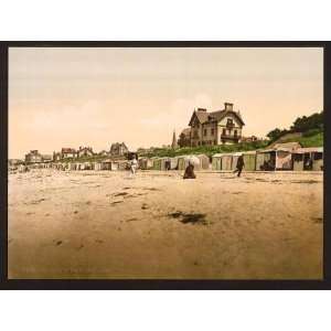  Photochrom Reprint of The beach, St. Pair, France
