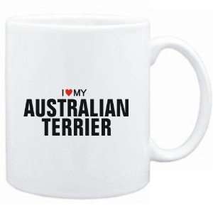    Mug White  I love my Australian Terrier  Dogs