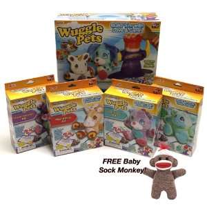   Pony, Bear, Raccoon, Monkey and Free Baby Sock Monkey Toys & Games