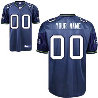 Reebok Seattle Seahawks Customized Authentic Team Color Jersey (48 56 