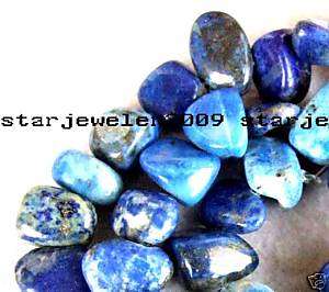 14mm Beautiful Lapis lazuli Flat Freeform Beads 15  