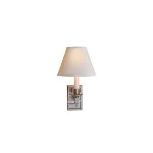  Alexa Hampton Abbot Library Sconce in Brushed Nickel with 