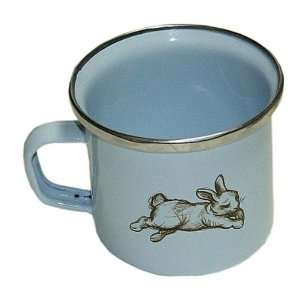 Golden Rabbit   Bunny Family Child Mug   Blue 