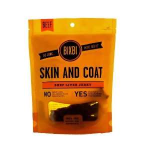  BIXBI SKIN+COAT 5 Ounce Beef Liver Dog Jerky Treats