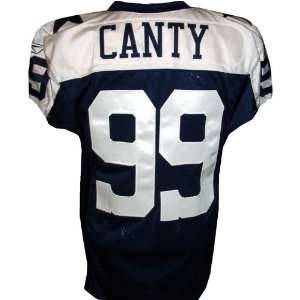  Chris Canty #99 Cowboys Game Issued Navy Jersey(Size 48 