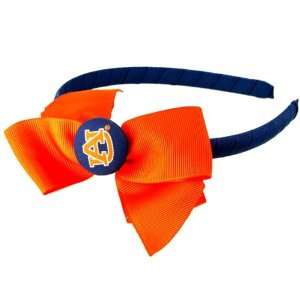  AU Auburn University Tigers Headband with Grosgrain Bow 