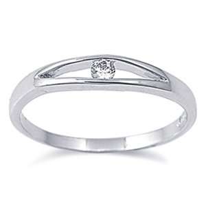   & Engagement Ring Lady Single Stone Ring 4MM ( Size 5 to 10) Size 7