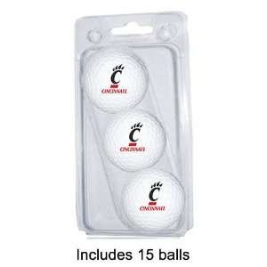 Cincinnati Bearcats (University Of) NCAA 15 Golf Ball Pack  