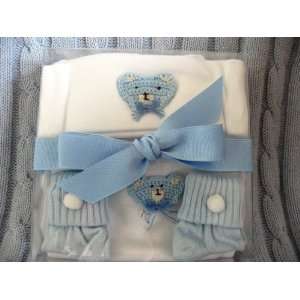  New Baby Gift Set Onsies, Cap, Socks Light Blue Baby