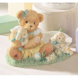  Cherished Teddies Collection Girl with Puppies Figurine 