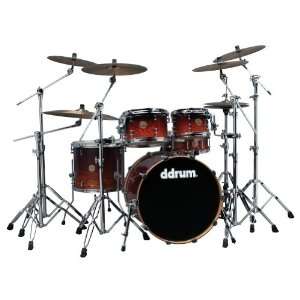  Dios Ash Red Burst 5 Piece Shell Pack, Red Burst Musical 