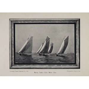 1911 Print Sailing Racing Yachts Eight Meter Class Sail   Original 