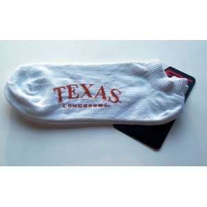  Texas Longhorns No Show Arch Ankle Socks Size Large 