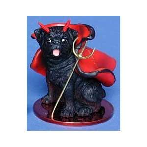  Black Pug Devil Statue