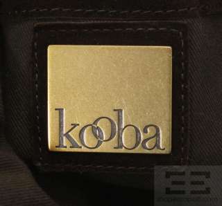 Kooba Brown Suede and Bronze Studded Trim Hobo Handbag  